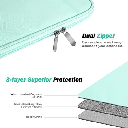 MoKo 9-11 Inch Tablet Sleeve Case, Fits 11inch iPad Air M3, iPad A16 2025, Pro 11 M4, iPad 10/9/8/7th, Galaxy Tab S9/S8/A8/A7, Protective Bag Carrying Case with Pocket,Mint Green - color: Mint Green, size: 9-11 Inch