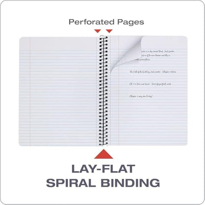 Oxford Spiral Composition Notebooks, 4 Pack, College Ruled Paper, 9-3/4 x 7-1/2 Inches, 80 Sheets, Black Marble Cover (64951) - size: College Rule