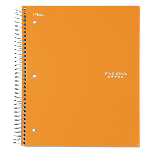 Five Star Spiral Notebook, 3 Subject, College Ruled Paper, 150 Sheets, 11" x 8-1/2", Color Selected For You, 1 Count (06050) - color: Color Selected For You
