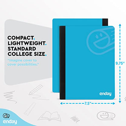 Enday Composition Notebooks College Ruled Paper, Hard Cover Composition Notebook, Premium Lined Composition Books, 100 Sheets Ruled Notebook, Blue and Purple (2 Pack) - color: BLUE - PURPLE