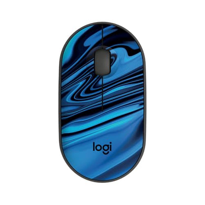 Logitech M340 Wireless Mouse with Limited Edition Prints, USB Receiver and Silent Clicks, Portable Wireless Mouse for Laptop, PC, Windows, Chrome, Surface – Blue Galaxy - color: Blue Galaxy