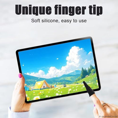 6-Pack Silicone Finger Stylus Pens for Touch Screen - High Precision Sensitivity Stylus for iPad iPhone Android Tablet - Universal Touchscreen Pen for Kids & Adults