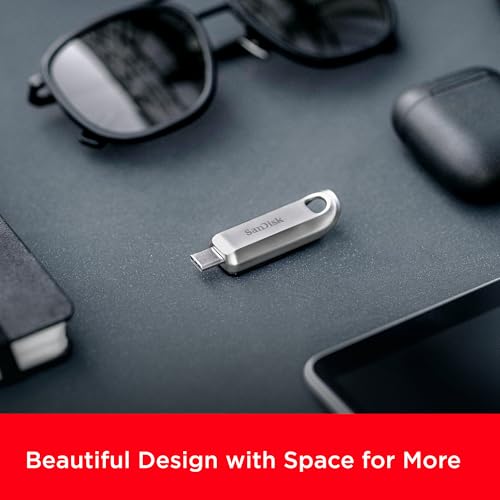 SANDISK 1TB Ultra Luxe USB Type-C Flash Drive - Up to 400MB/s, USB 3.2 Gen 1, Premium Metal Design - SDCZ75-1T00-G46 - size: 1TB