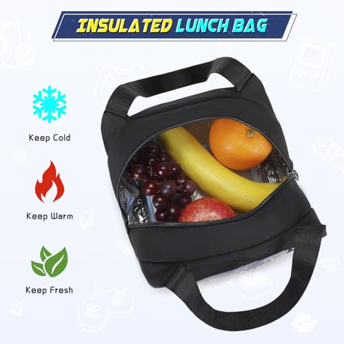 Scothen Boys Backpack, Cool Luminous School Backpacks for Boys with Lunch Bag Pencil Case, Kids Backpack Kindergarten Elementary Middle School Book Bags for Teen Boy Children with USB Charging Port - color: Gray