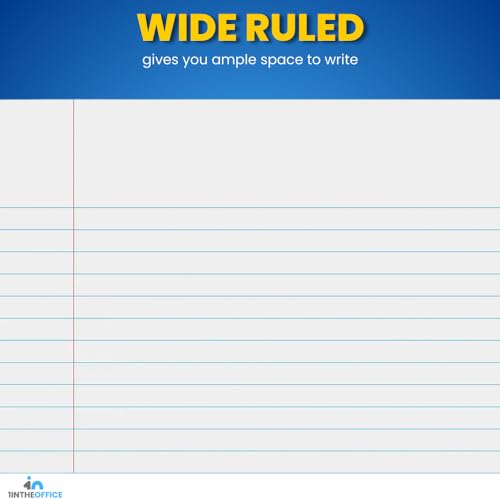 1InTheOffice Spiral Notebook College Ruled 11 x 8, 3-Subject College Ruled Notebooks, Wirebound Spiral Notebooks, 120 Sheets, Assorted Colors, 4 Pack
