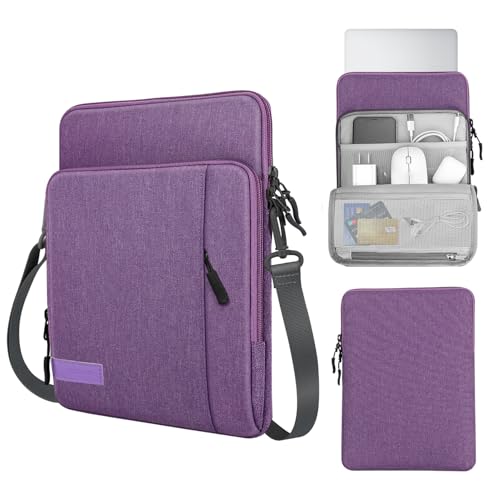 MoKo 13.3-14 Inch Laptop Sleeve Bag Carrying Case with Accessory Pocket | Fits MacBook Pro 14-inch M3/M2, MacBook Pro 13-inch M2/M1, MacBook Air 13.6-inch M2 and Surface Pro 9/8 13-inch, Purple - color: Purple, size: 13.3-14 Inch