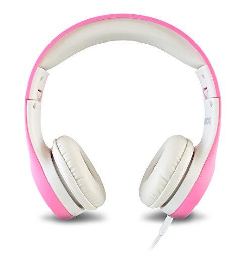 Children Kids Children's Volume Limited Headphones for Kids Foldable (Pink) - color: Pink