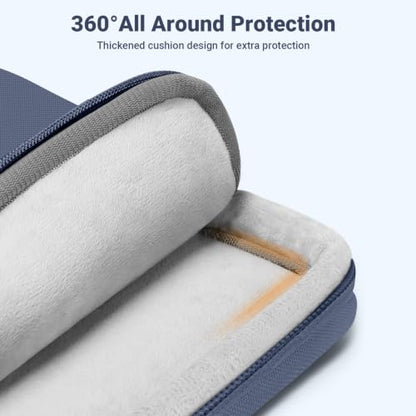 MOSISO Laptop Sleeve Compatible with MacBook Neo 13 inch 2026 A3404 / Air 13.3 13.6 M5 M4 M3 M2 M1 / Pro 13 M2 M1, 360 Degree Protective Computer Sleeve Bag with Vertical Pocket&Small Case, Indigo - color: Indigo