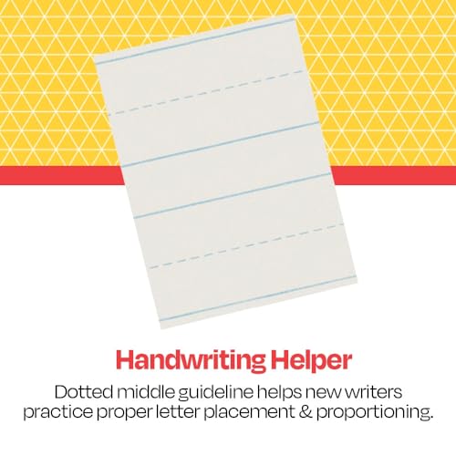 School Smart Skip-A-Line Ruled Writing Paper, 3/4 Inch Ruled Long Way, 11 x 8-1/2 Inches, 500 Sheets - size: 11" x 8.5" - 3/4" Ruled