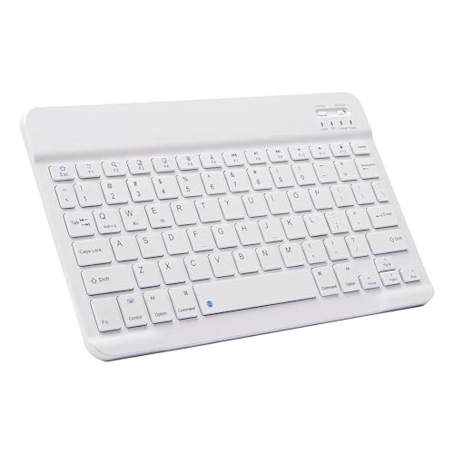 Bluetooth Keyboard Mini Wireless Keyboard for Apple iPad 10th/11 Generation, Amazon Fire HD 10/8 Max 11, Samsung Tablet, Android Phone - 10-Inch Slim, Portable, Rechargeable, White - color: 10 inch White