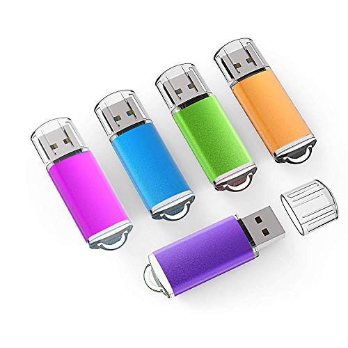 K&ZZ 16GB USB Flash Drive 5 Pack USB 2.0 Thumb Drives Memory Stick Gig Drive 16G Pen Drive USB Stick Flash Stick Jump Drive for PC Laptop, Multicolored - color: Multicolored (5 Pack), size: 16GB 2.0