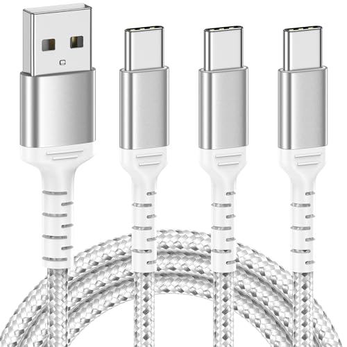 ULIFTUS 6FT USB C Charging Cable, 3-Pack Braided USB A to USB C Cable Fast Charging Type C Cord Compatible with Apple iPhone 15 Pro/Max, New iPad Pro/Air USB C Charger Cable 2m - size: 6 Feet