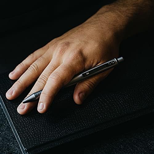 Everyman Gunmetal Grafton Gel Ink Pen Bundle | Premium 0.7mm Refillable Metal Pen with Comfortable Grip + 3 Black Refills | Smooth Writing EDC Pen Set for Office, Travel, Gifts & Daily Use - color: Gunmetal, style: Pen and Refil Set
