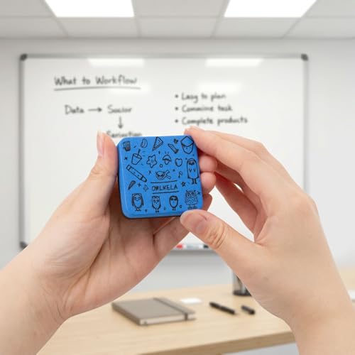 OWLKELA 30Pcs Dry Erase Erasers, Magnetic Whiteboard Eraser, Mini Whiteboard Cleaning Pads for Classroom, Office and Home, Blue&Red - color: Blue & Red, size: 30 Pcs