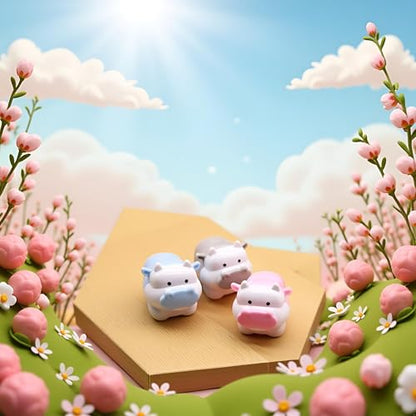 1Pc Random Cute Cow Pencil Sharpener - Kawaii Animal Design Sharpener for Girls, Office and School Stationery Supplies, Gift for Students and Teachers