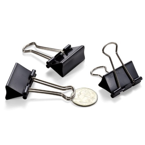 Officemate Medium Binder Clips, Black, 12 Count (Pack of 120) - color: Black, size: Medium (Pack of 10)
