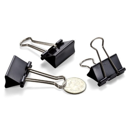 Officemate Medium Binder Clips, Black, 12 Count (Pack of 120) - color: Black, size: Medium (Pack of 10)