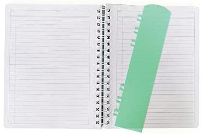 Carolina Pad | Noted Premium Ideal Notebook | Robin Egg Blue | 100 Sheets | 9.5" x 7.375" | Features Durable Poly Covers, Premium Executive Ruled Pages, Monthly Reminder Pages | Twin Wire Bound