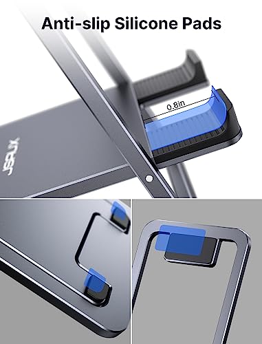 JSAUX Universal Tablet Stand, Portable Foldable Tablet Holder for Desk Compatible with iPad mini/Air, Samsung Galaxy Tab, Kindle Fire, Steam Deck, Switch 2, ROG Ally, iPhone and Other Tablets-Gray - color: Gray