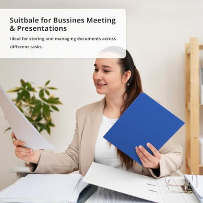 Taja Plastic Folders with Pockets (6 Pack, Blue), 2-Pocket Folders with Business Card Slot, Heavy Duty, Fit Letter Size Documents, Perfect for School, Office & Business - color: D-blue, size: 6 Pack