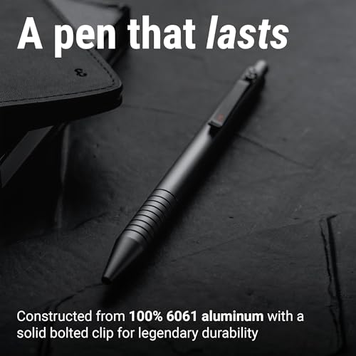 Everyman Crimson Grafton Gel Ink Pen Bundle | Premium 0.7mm Refillable Metal Pen with Comfortable Grip + 3 Black Refills | Smooth Writing EDC Pen Set for Office, Travel, Gifts & Daily Use - color: Crimson, style: Pen and Refil Set