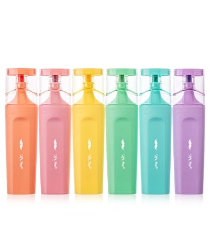 Mr. Pen- Aesthetic Highlighters, 6 Pack, Assorted Colors | Cute Highlighters Assorted Colors for Journaling, Highlighting, Underlining, Fast Dry, Back to School Supplies