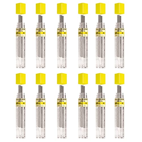 Pentel Super Hi-Polymer Lead Refill, 0.9mm Thick, H, 180 Pieces of Lead (50-9-H) - style: H Lead