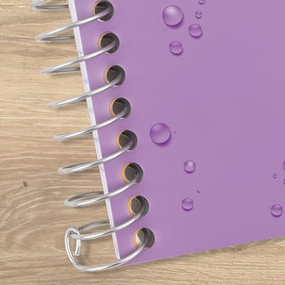 Five Star Spiral Notebook, 2 Subject, College Ruled Paper, 6" x 9-1/2", 80 Sheets, Fights Ink Bleed, Water Resistant Cover, Amethyst Purple (840029CF1-ECM) - color: Purple, size: Pack of 1