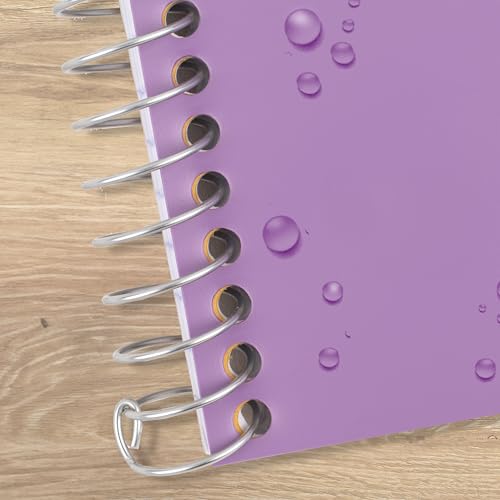 Five Star Spiral Notebook, 2 Subject, College Ruled Paper, 6" x 9-1/2", 80 Sheets, Fights Ink Bleed, Water Resistant Cover, Amethyst Purple (840029CF1-ECM) - color: Purple, size: Pack of 1
