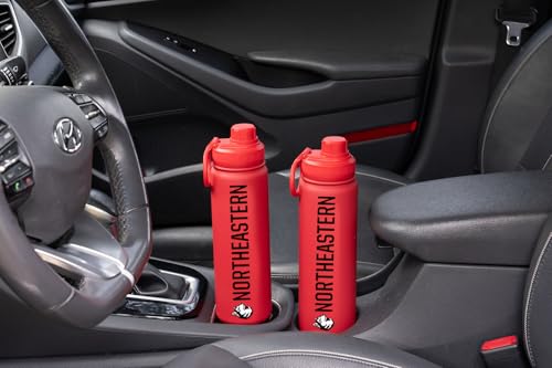 Northeastern Water Bottle - Double Walled Stainless Steel 24 oz Keeps Drinks Cold or Hot - color: Northeastern