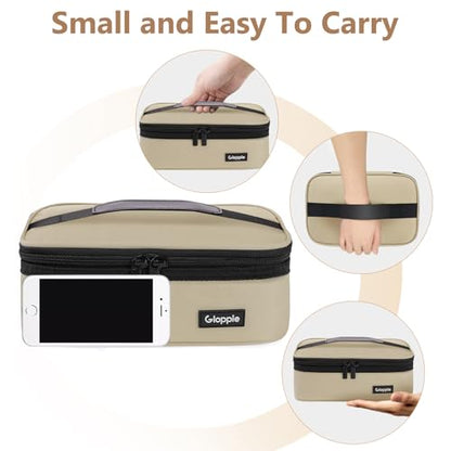 Gloppie Small Lunch Bag - Insulated Lunch Box, Mini Lunchbox Lunch Cooler Bag, Petty Food Containers, Snack Bag, for Adult, Khaki - color: Khaki