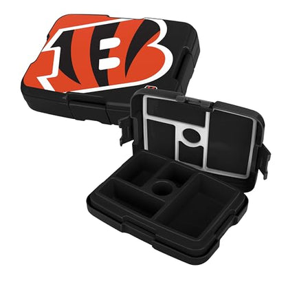 FOCO NFL Unisex-Adult Officially Licensed 2-Tone Big Logo Team Color Football Leak Proof 5 Compartment Bento Lunch Box - Cincinnati Bengals - color: Cincinnati Bengals