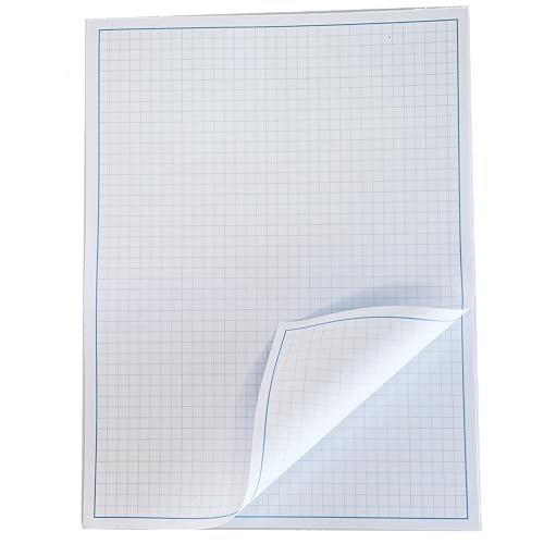 Reskid Blueprint and Graph Paper Pad - 50 Sheets Per Pad - 70lb Text - For Drawing, Designing, and More - Perfect Tool for Young Artists, Budding Designers, and Classroom Use (5, 9x12) - size: 9x12