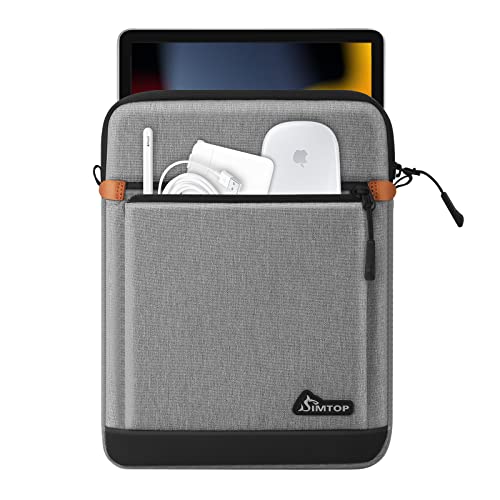 12.9–13 Inch Tablet Sleeve, Compatible with iPad Pro 13-inch/12.9-inch, Galaxy Tab S9 FE+ 12.4 / S9 FE 10.9, YKK Zippers, Detachable Strap, Hidden Handle - color: Grey, size: 12.9 inch