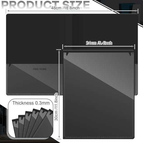 Henoyso 100 Pcs Folders Take Home Heavy Duty 2 Pocket Homework Folder for Students Parent Teacher Communication, 11.8 x 9.45 Inch(Black) - color: Black