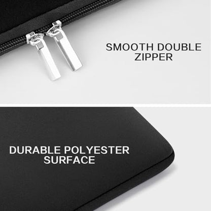RAINYEAR 13 Inch Laptop Sleeve Compatible with 13.3" MacBook Air/Pro M1 M2 M3 M4 M5 A3449 A3240 A3113 A2681 A2338 Case Bag with Front Pocket Accessories Pouch (Black, Upgraded Version) - color: Black(Upgraded Version), size: 13"