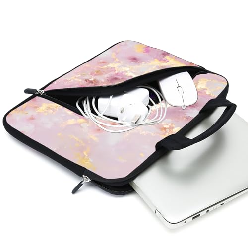 11.6-12.2 inches Laptop Sleeve Chromebook Case Ultrabook Case Notebook Sleeve Tablet Case Neoprene Handle Sleeve for Men Women, Two Pockets(Pink-1 - color: Pink-1