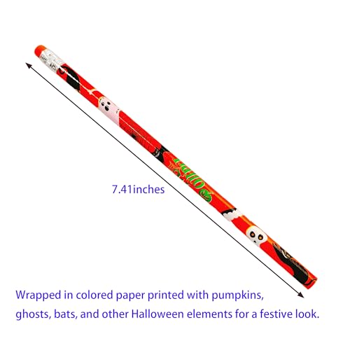 72PCS Corlorful Halloween Wooden cased Pencils for Kids with Erasers, Wood Wedding Golf Pencils for School,Drawing,Gift (Halloween, 72) - style: Halloween