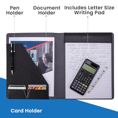 Case-it Business Padfolio | Letter Size | PAD-14 Black | Premier, Letter Size Writing Pad, School & Office - color: Pad-14-black, size: 1 Pack