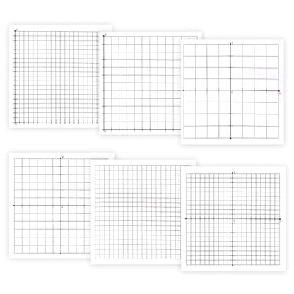 6 Packs Graph Paper Sticky Notes 300 Sheets 3 x 3 Inch Mini Graph Pads 20 x 20 Four Quadrant X Y Axis Coordinate Plane Post It Adhesive Grid Sticky Notes for Office School Math Supplies（6style） - style: 6style