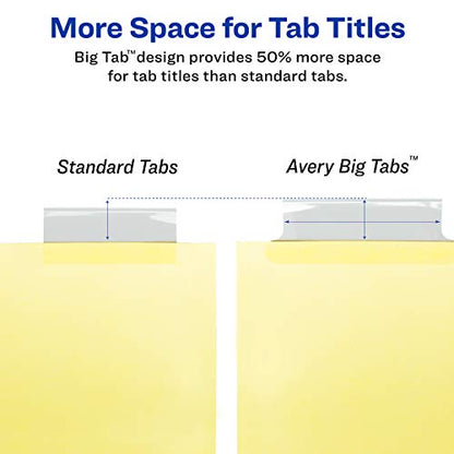 Avery 8-Tab Binder Dividers, Insertable Clear Big Tabs, 48 Packs (11112) - style: 48 Sets