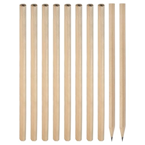 PATIKIL Brown Hexagon Pencils, 50 Pack HB Graphite Pencils Wood Pencils Double-Ended Pencil for Classroom Office Engineering Marking - style: Hexagon