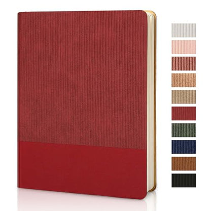 Lined Journal Notebook for Work College Ruled Note Book 7.2"x9.6" B5 PU Leather Daily Journaling 160 Pages for Women Men Writing Home School Supplies Business (Red) - color: 08-Red-1pack, style: B5 Lined 160pages