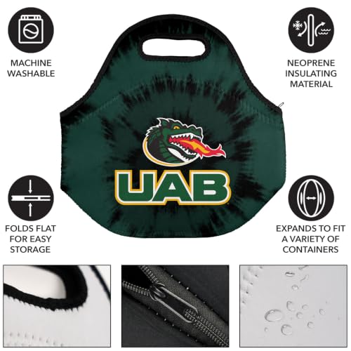 University Of Alabama At Birmingham Tie-Dye Soft Neoprene Lunch Bag, School - color: Alabama-Birmingham UAB Blazers