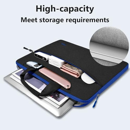 Hseok Laptop Shoulder Bag 13 13.3 14 Inch Case Compatible with MacBook Pro/Neo 14" M5/M4/M3/M2/M1,Mac Air/pro/Neo 13" and Most 13 13.3 14 Notebooks,Spill-Resistant Briefcase,Black & Blue - color: Black & Blue, size: 13-13.5 inch