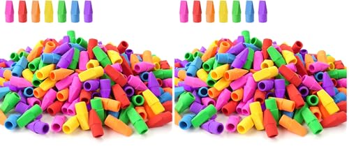 Sooez 240 Pack Pencil Top Erasers, Cap Pencil Eraser Toppers, Studying Supplies for Teachers Classroom Must Haves Pencil Erasers, 7 Colors - color: 7 Vibrant Colors, size: 240 Pack
