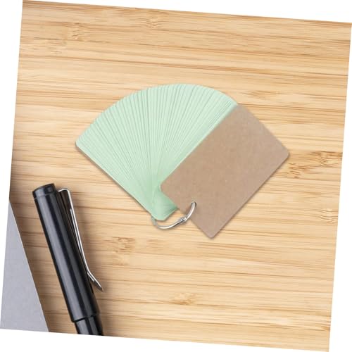 KICHOUSE 5pcs Metal Binder Rings Flash Cards for Studying Blank Index Note Cards