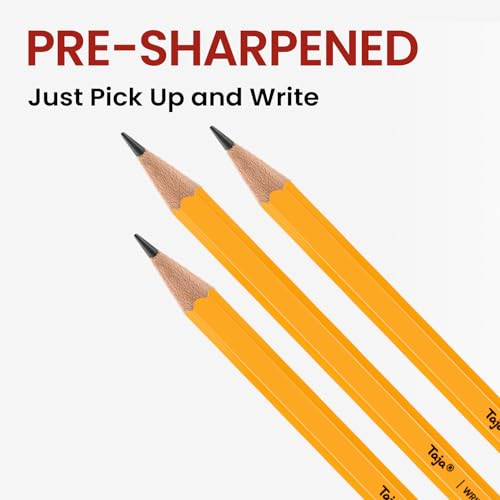 Taja 150 Pack #2 HB Pencils, Bulk Pre-Sharpened Wood-Cased Pencils with Erasers, Large Pack Writing & Drawing Pencils for School Classroom Testing, Yellow - color: Yellow