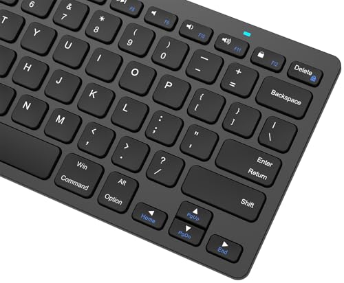 Arteck Ultra-Slim Bluetooth Keyboard Compatible with iPad 10.2-inch/iPad Air/iPad 9.7-inch/iPad Pro/iPad mini, iPhone and Other Bluetooth Enabled Devices Including iOS, Android, Windows, Black