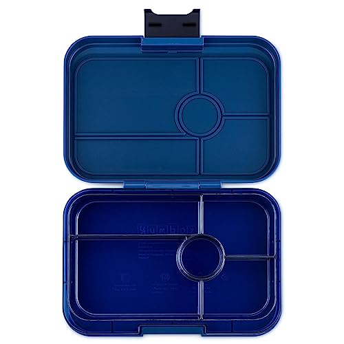 Yumbox Tapas Leakproof Bento Box, 5 Compartments, Monte Carlo Blue | Large Capacity Design, Removable Compartment Tray, Easy-Open Single Latch, Ideal for Teens & Adults, Dishwasher-Safe Tray - color: Monte Carlo Blue with Clear Navy Tray